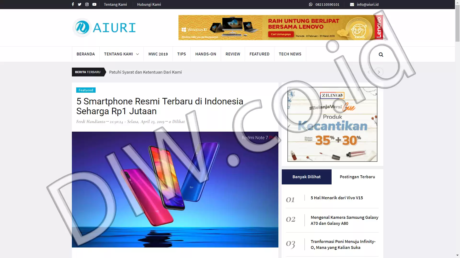 Project Image - 605 - Andri Sunardi - Freelancer - Web Developer - CEO DIW.co.id