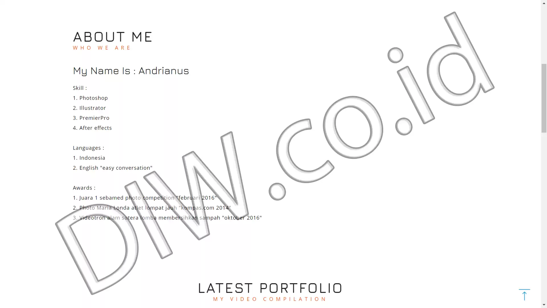 Project Image - 327 - Andri Sunardi - Freelancer - Web Developer - CEO DIW.co.id