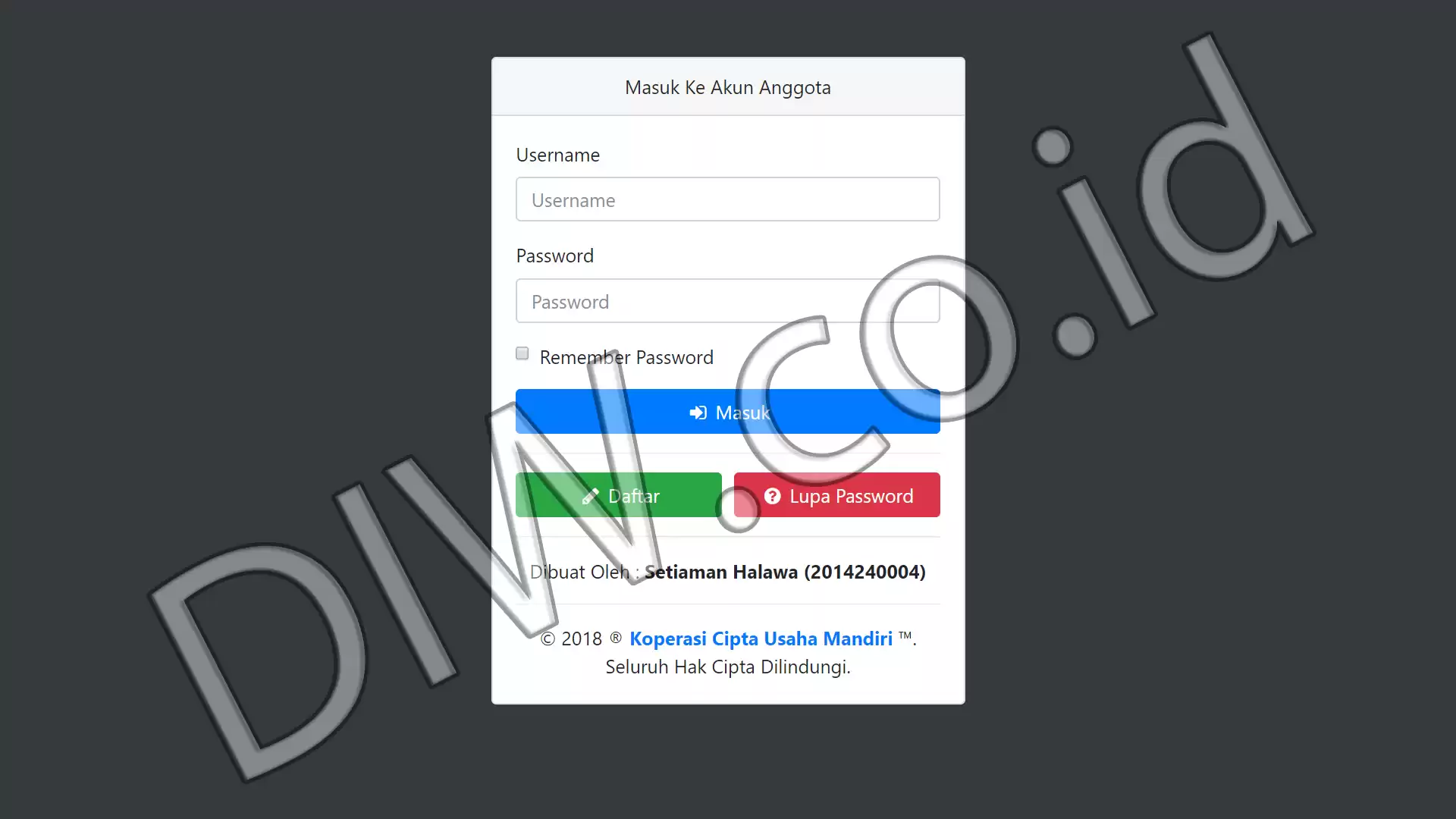 Project Image - 541 - Andri Sunardi - Freelancer - Web Developer - CEO DIW.co.id