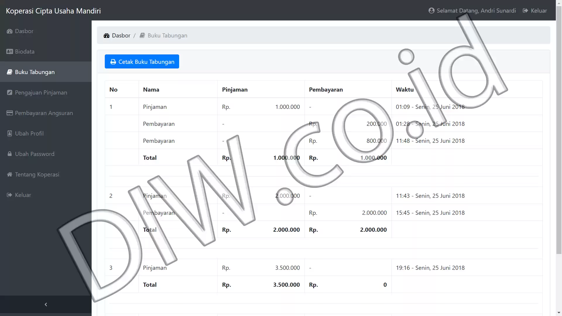 Project Image - 544 - Andri Sunardi - Freelancer - Web Developer - CEO DIW.co.id