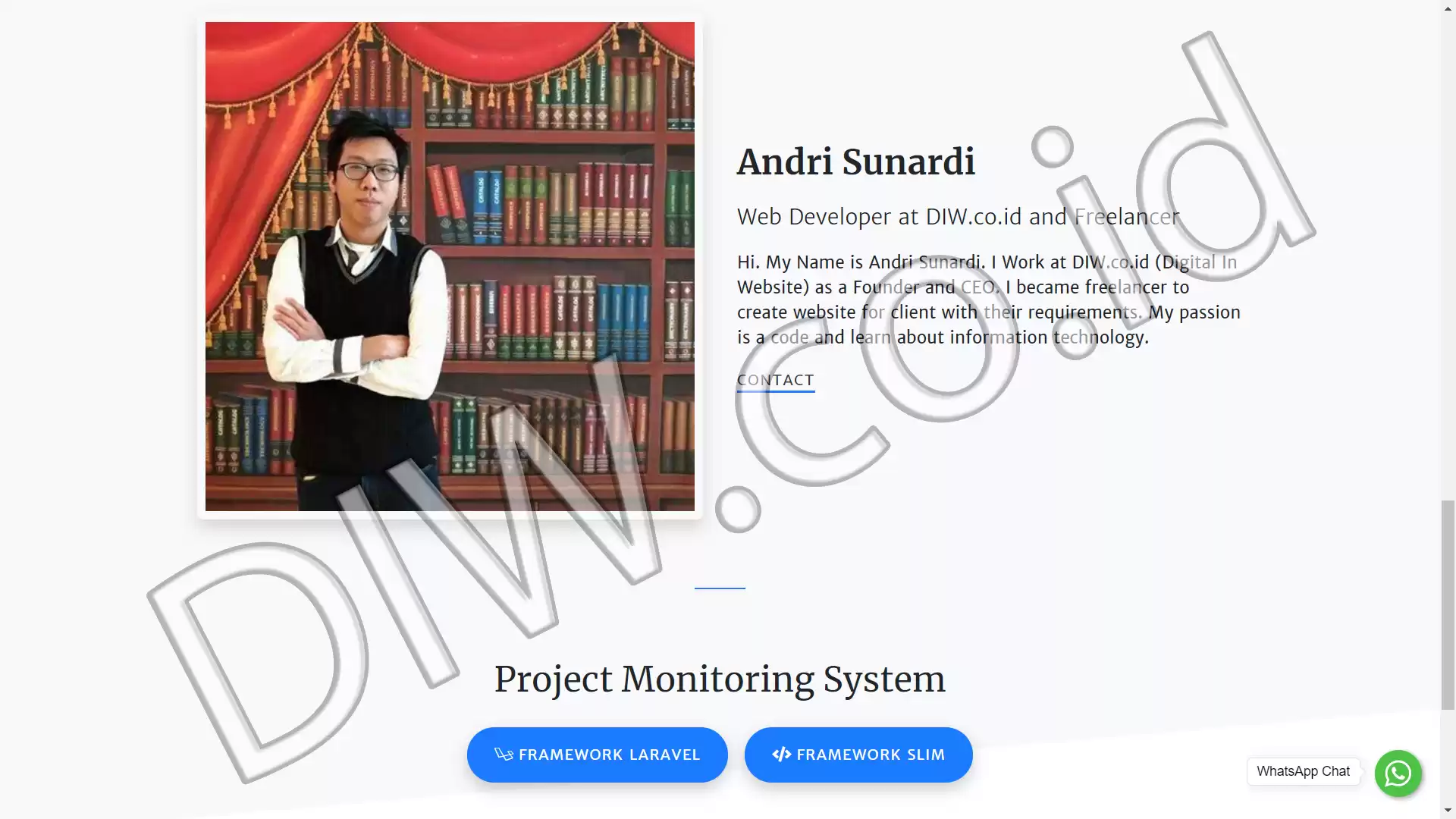 Project Image - 628 - Andri Sunardi - Freelancer - Web Developer - CEO DIW.co.id